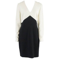 Emilio Pucci Ivory and Black Long Sleeve Dress - 46