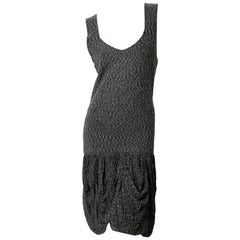 1980s Missoni Boucle Bodycon Dress with Draped Bottom