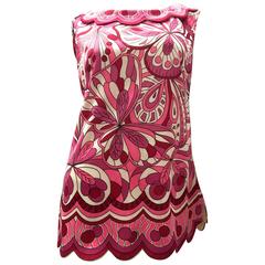 Mr. Dino 1960's Floral Top - Scalloped Edges - Extremely Rare 1