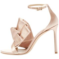 Jimmy Choo New Satin Big Bow Evening Sandals Heels in Box