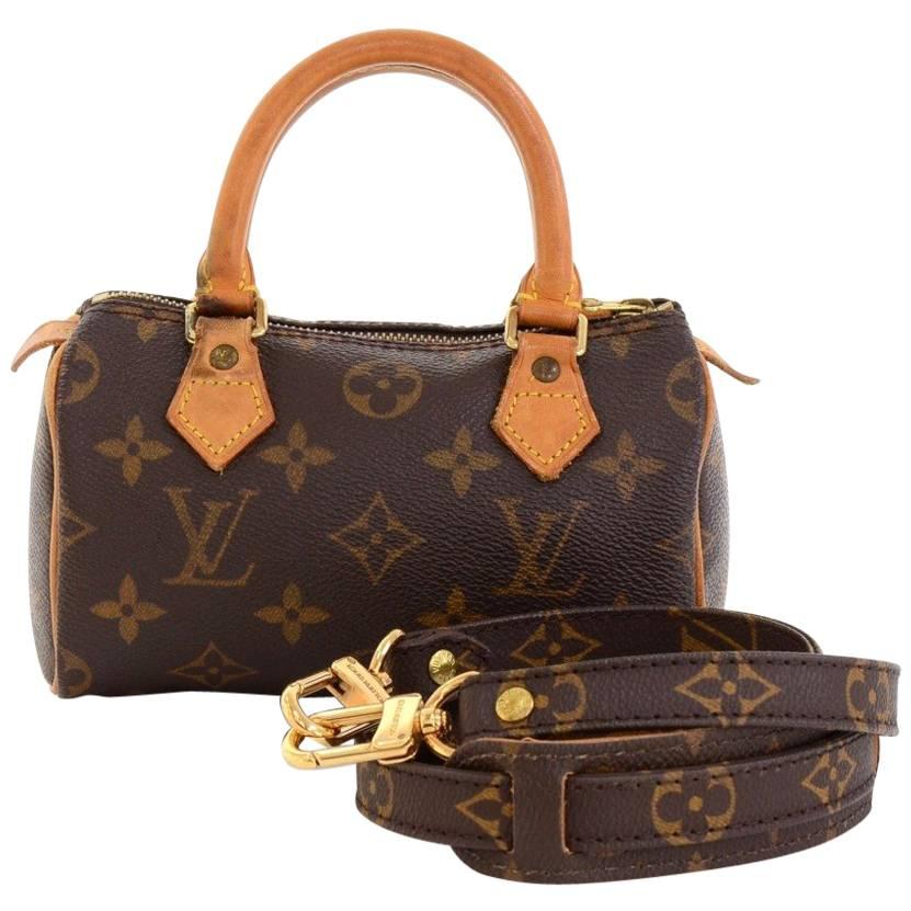 Louis Vuitton Mini Speedy Sac HL Monogram Canvas Hand Bag + strap 