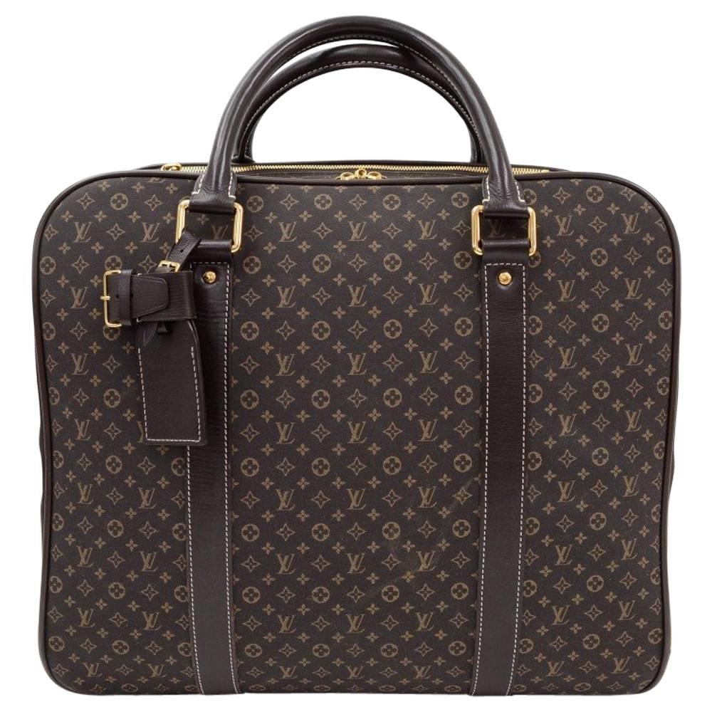 Louis Vuitton Epopee Dark Brown Mini Monogram Idylle Canvas Travel Rolling Bag