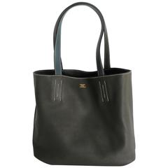 Hermes Double Sens 36 Black and Blue Indigo Reversible