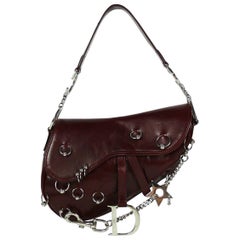 Christian Dior par John Galliano - Rare sac à main Hardcore Pierced Saddle Leather