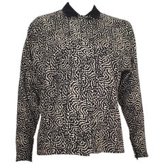 Gianni Versace 1980s Abstract Pattern Button Up Blouse Size 6 / 40. 12