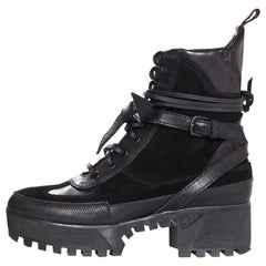 Louis Vuitton SOLD OUT Schwarzes Leder & Wildleder Palm Canyon Wüstenstiefel Gr. 40