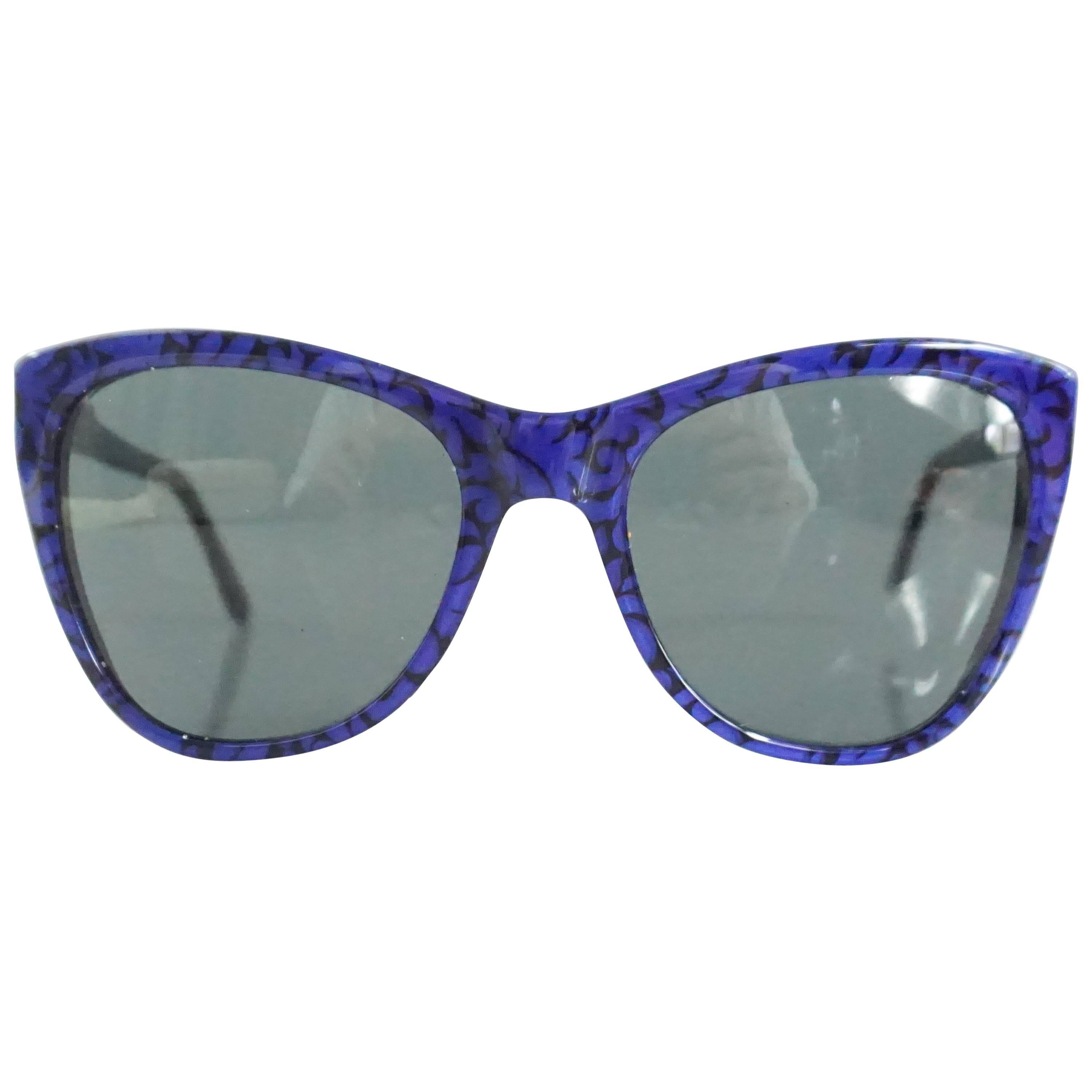 Stella McCartney Blaue und schwarze Sonnenbrille 