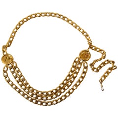 1990s Chanel Triple Chain Belt 7