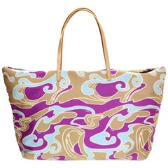 Fendi Multi-Color Abstract Print Tote Bag with Dust Bag