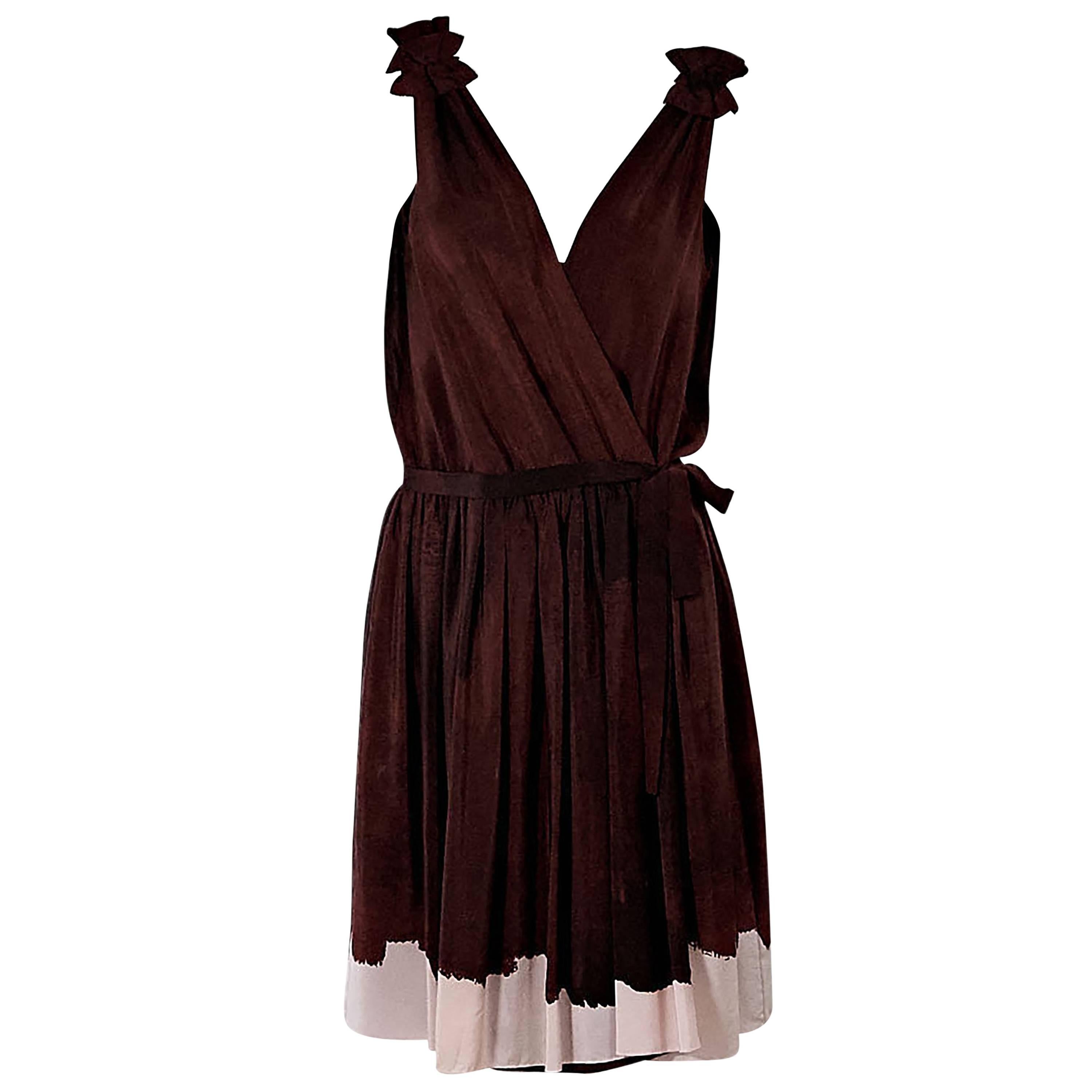 Burgundy Thakoon Silk Wrap Dress