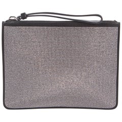 Giuseppe Zanetti Black Evening Clutch Suede Lamb and Silver Tone Studs 9