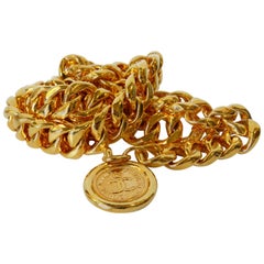 1980s Chanel Chain Medallion Belt 5