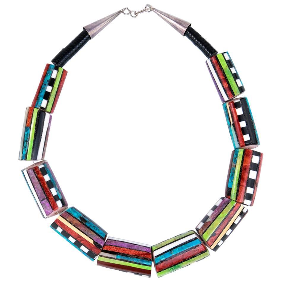 Contemporary Santo Domingo Multii-Stoned Collar For Sale