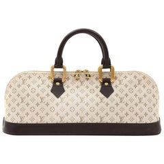 Louis Vuitton Alma Long Green Mini Monogram Handbag