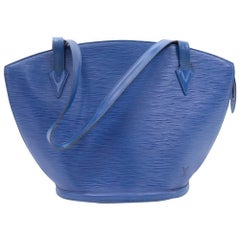 Retro Louis Vuitton Saint Jacques GM Blue Epi Leather Shoulder Bag