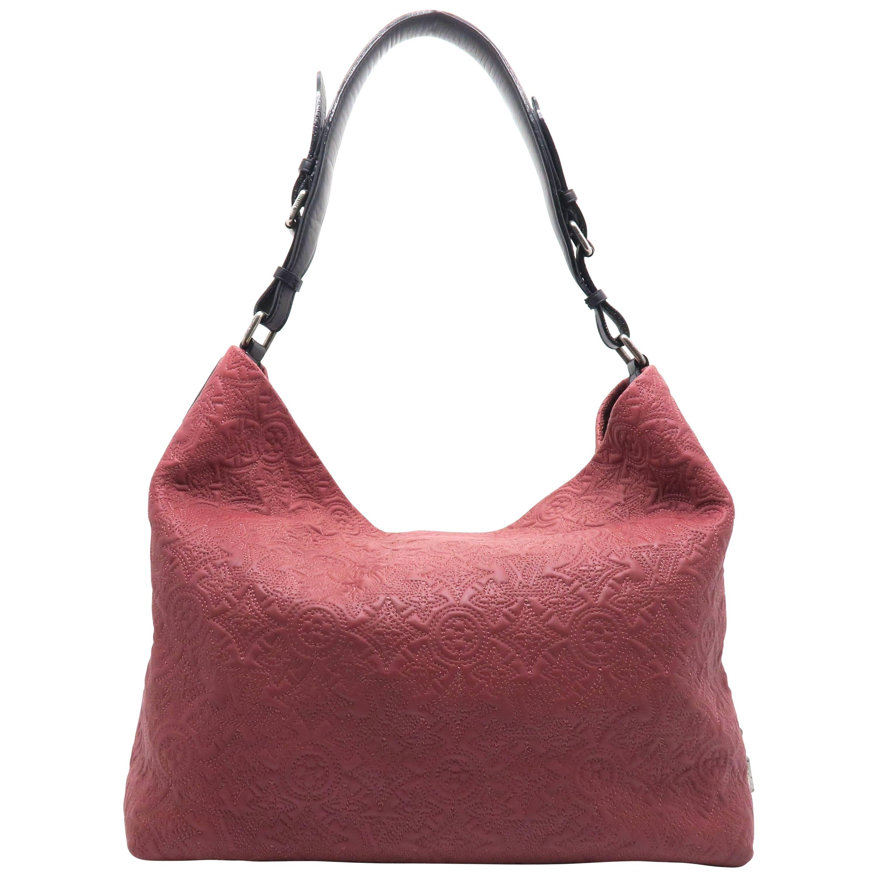 Louis Vuitton Hobo PM Red Antheia Shoulder Bag For Sale
