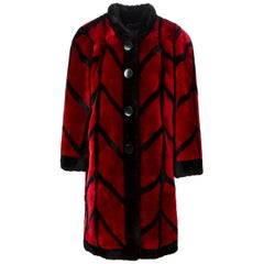 Retro CHRISTIAN DIOR Shearling patterned coat