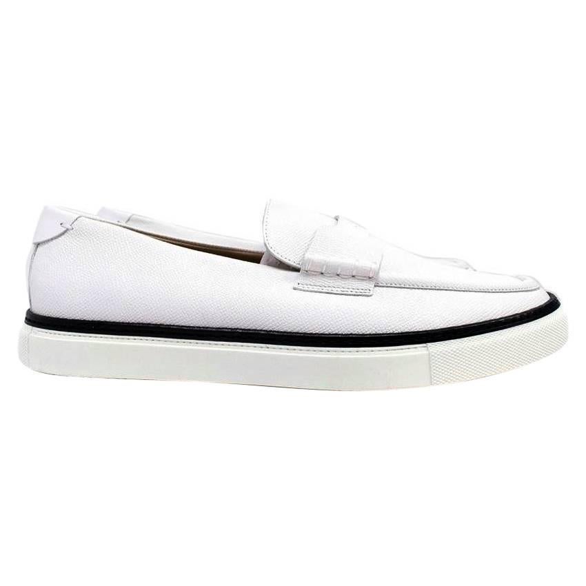 Hermes White Loafers For Sale