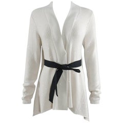 brunello cucinelli ivory cashmere sequin sweater cardigan 2