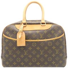 Louis Vuitton Deauville Brown Monogram Canvas Handbag