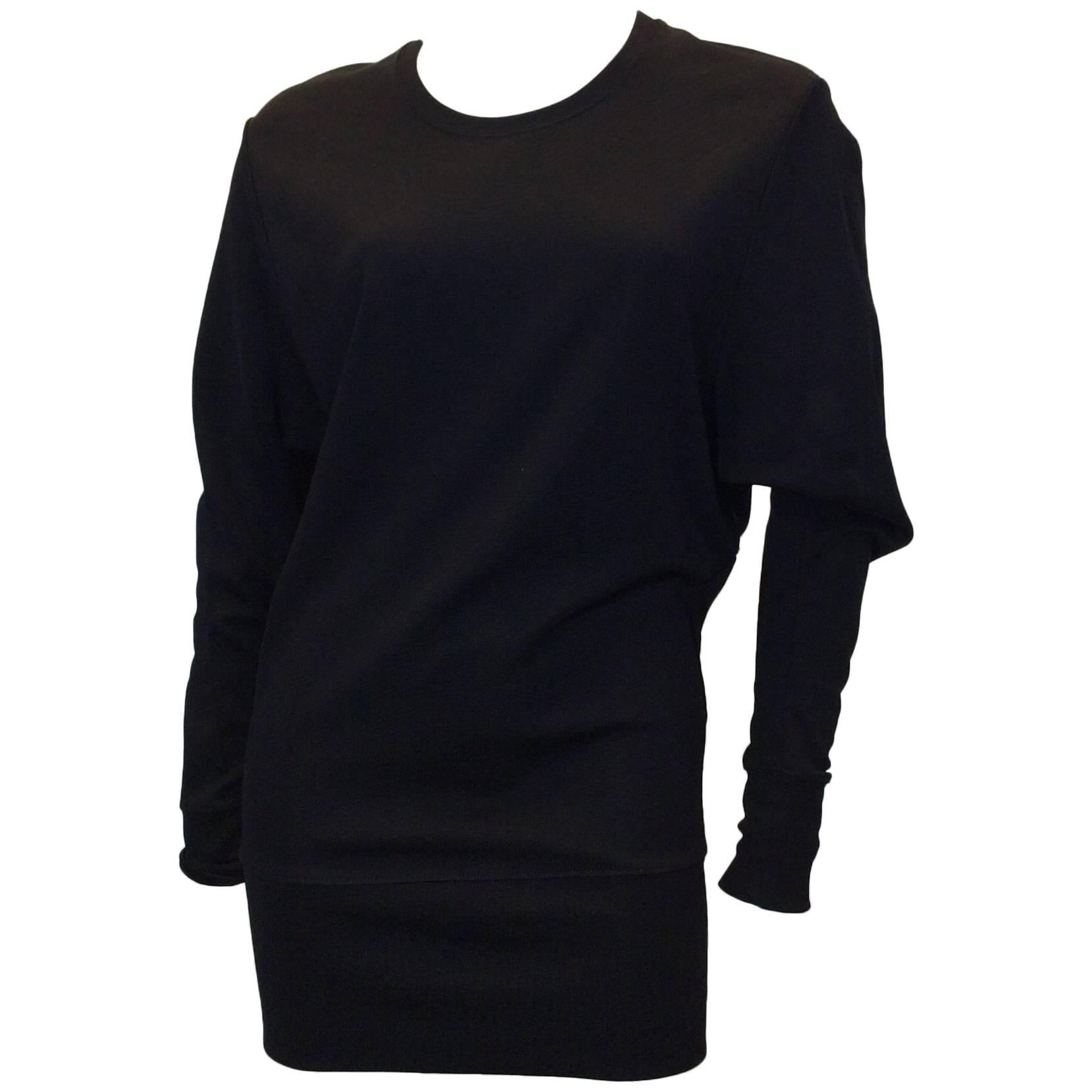 Helmut Lang Black Long Sleeve NWT Dress For Sale