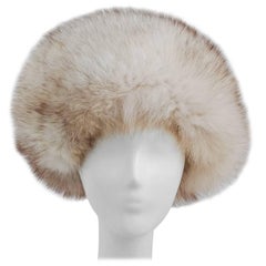 Vintage 60s Adolfo II White Fox Fur Hat