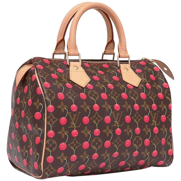 Louis Vuitton Limited Edition Monogram Cerises Speedy 25 Bag (Cherry Print) at 1stdibs