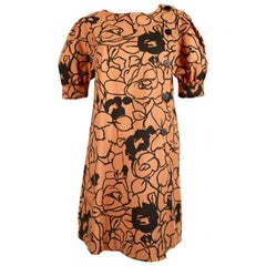1980
s SAINT LAURENT cotton floral dress