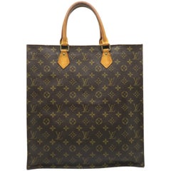 Louis Vuitton Sac Plat Brown Monogram Canvas Tote Bag