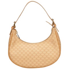 Celine Brown PVC Macadam Shoulder Bag 8