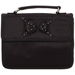Prada Black Satin Clutch Bag 1