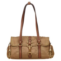 Miu Miu Brown Nylon Flap Shoulder Bag 3