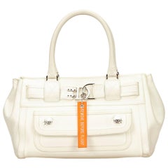 Dior White Leather Tote 8