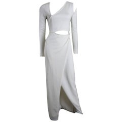 Halston Fall 2011 Ivory 100% Cashmere Runway Dress 9