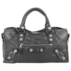 Balenciaga Part Time Giant Studs Handbag Leather