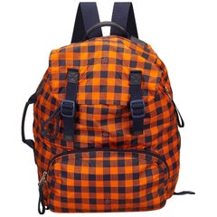 Louis Vuitton Orange and Black Canvas Damier Adventure Backpack