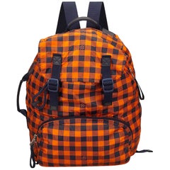  Louis Vuitton Orange and Black Canvas Damier Adventure Backpack