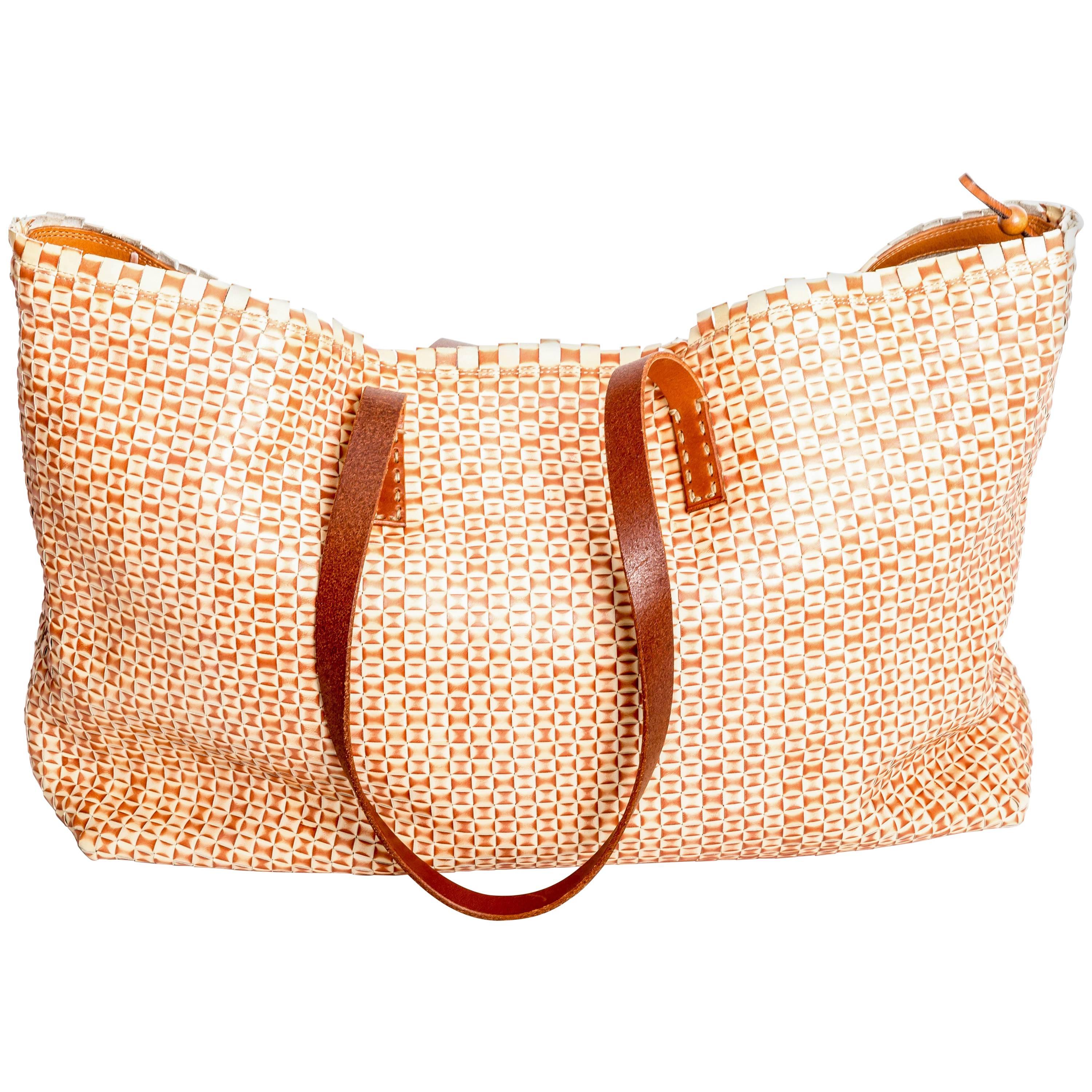 Henry Cuir Woven Leather Tote