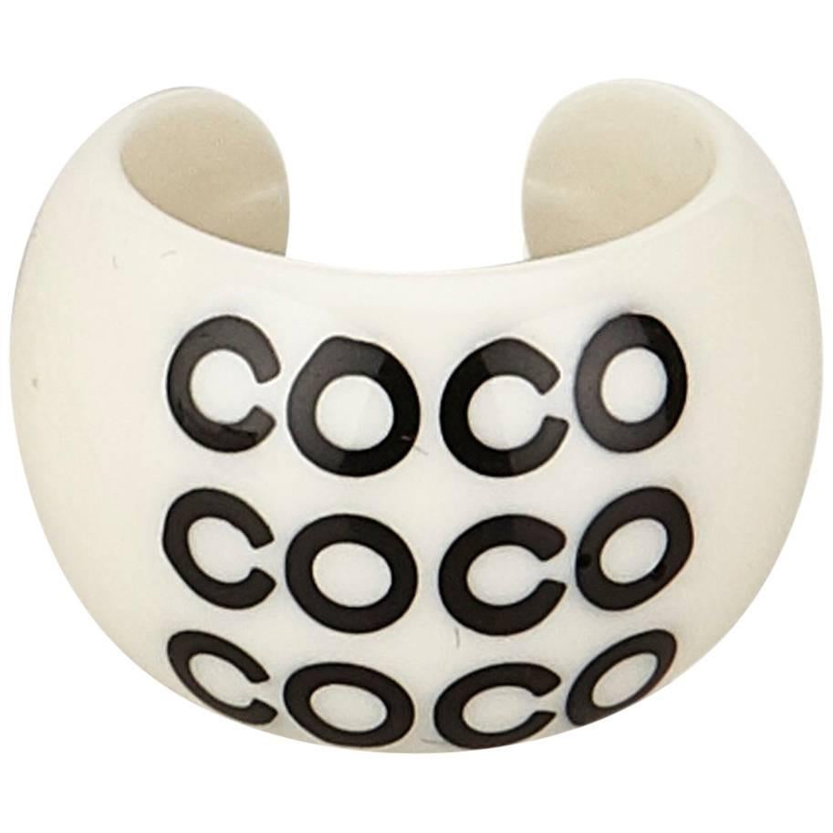 Chanel White Coco Resin Ring