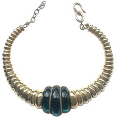 Iconic gilt and glass collar, Yves Saint Laurent, 1960s 4