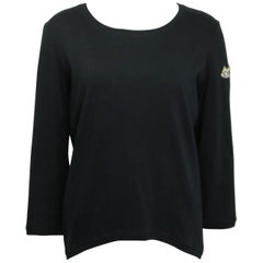 Chanel Black 3/4 Sleeves "Chanel Forever" Top 
