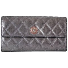 Chanel Wallet Metallic Silver Quilted Leather Paris-Edinburgh 3