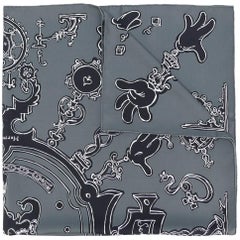 Hermes Printed Silk Scarf