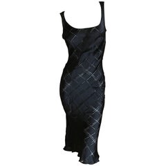 John Galliano Late 80's Silk Blend Sheer Little Black Dress