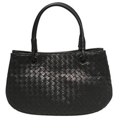 Bottega Veneta Woven Black Leather Handbag