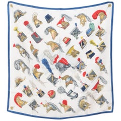 Hermes Casques et Coiffures Militaires Silk Scarf 1