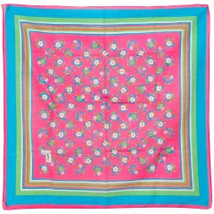 Saint Laurent Multico Printed Cotton Scarf 11