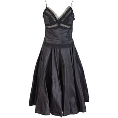 2000s Ermanno Scervino silk black lace top blouse long skirt dress wedding