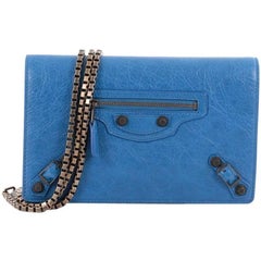 Balenciaga Giant Studs Wallet on Chain Leather Small