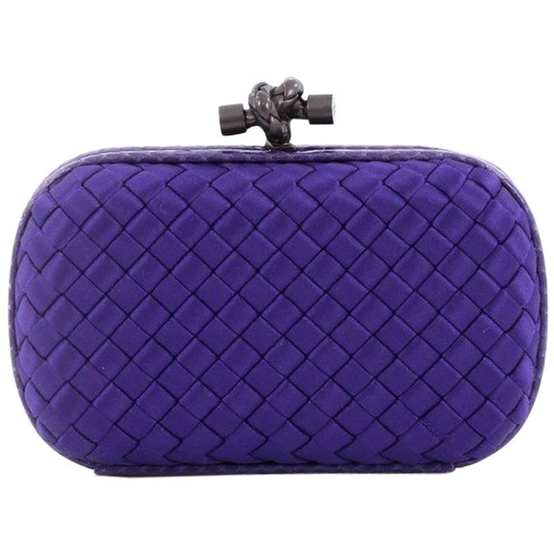 Bottega Veneta Box Knot Clutch Intrecciato Satin Small